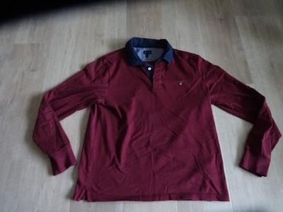 GANT USA Polo Shirt,  Gr. XL (ca. 52), weinrot, top, 100% Cotton, langarm