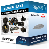 FüR Mitsubishi Eclipse Cross Hybrid 21- Towtec E-Satz 7Polig Fahrzeugspezifisch