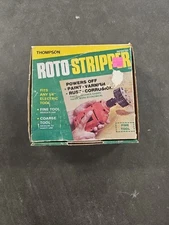 Vtg Thompson Roto Stripper Drill Attachment Fine Tool Paint Rust Removal USA Old