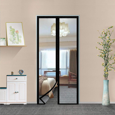 Transparent Insulated Curtain-Magnetic Thermal Cover, Screen Door Self-Closing P