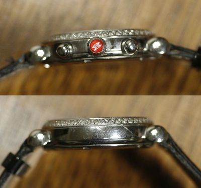 Genuine MICHELE CSX Diamond Chronograph Watch 71-4000/5000 Mother