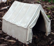 Canvas Tent Miniature Highly Detailed 1/24 Scale G Scale Half Scale Diorama Item
