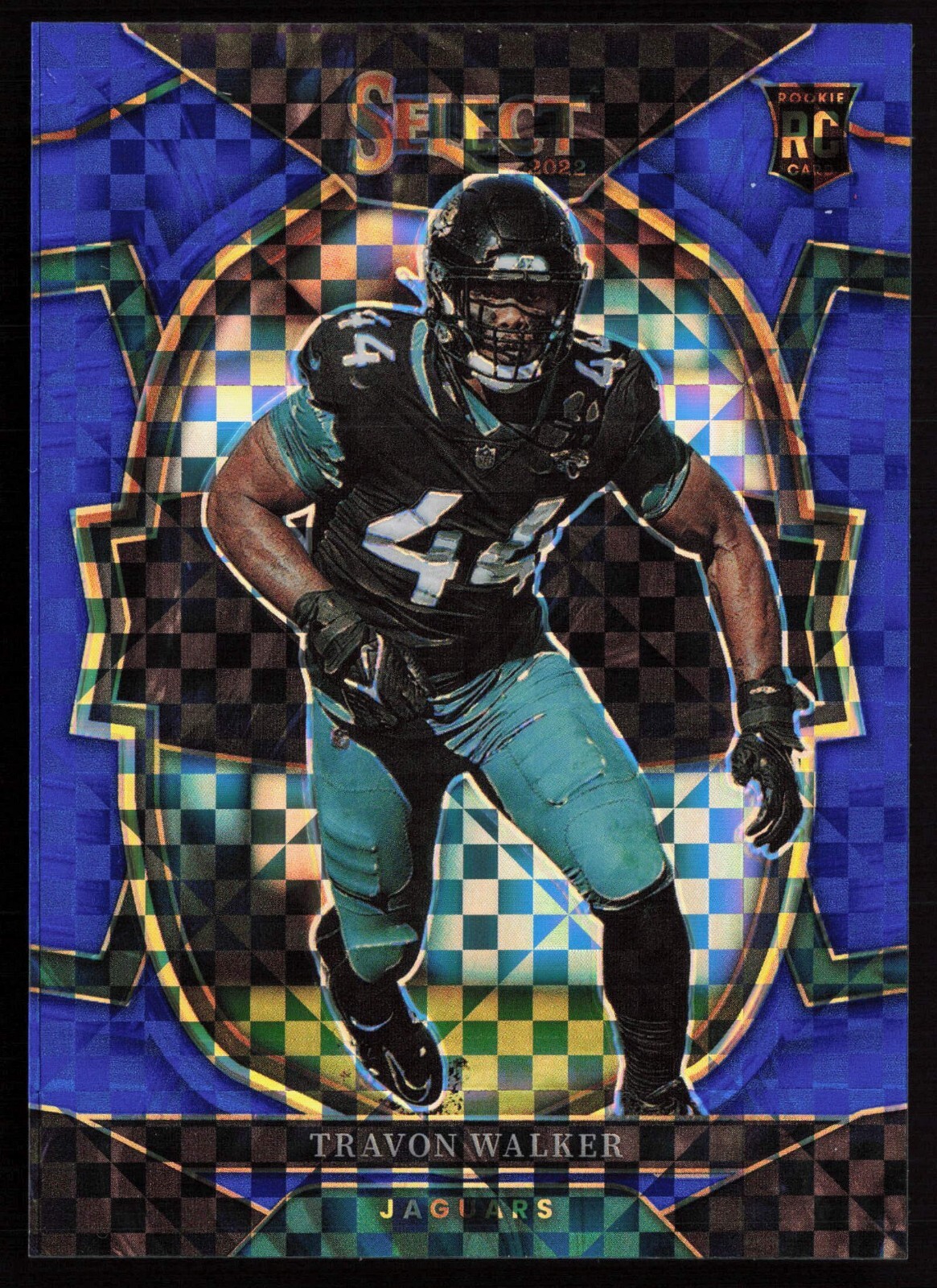2022 Panini Select Travon Walker Concourse Blue Rookie Prizm /199 Jaguars