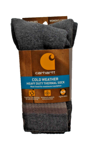 Carhartt 2 Pair Cold Weather Heavy Duty Thermal Socks Gray New! NWT - Picture 1 of 5
