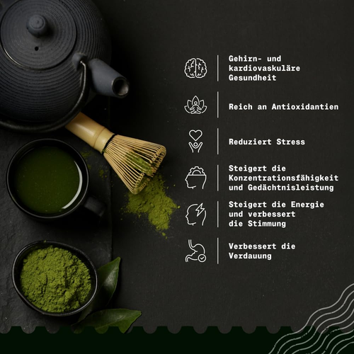 Matcha-Tee-Pulver-Bio - Ceremonial Grade - 100G Original Green Tea Aus Japan. Gr - Bild 3 von 12