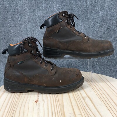 Vtg USA Made Timberland Mens Brown Leather Chukka Boots Ankle Lace Up Sz 11.5W Timberland | Shoes | Mens Timberland Brown Leather Chukkas  main image 3