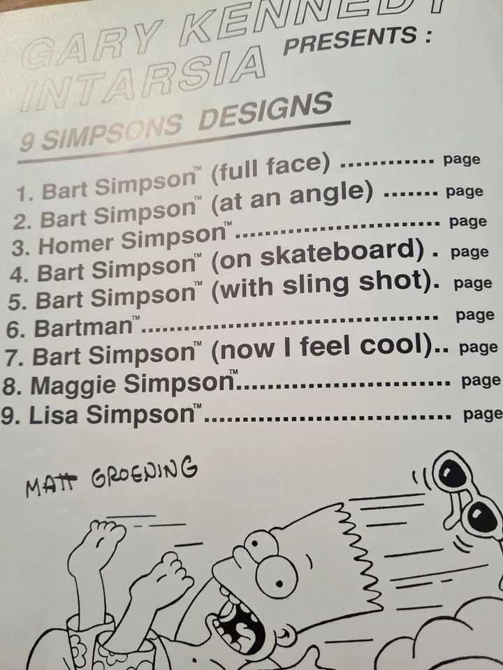The Simpsons 9 design vintage intersia double knitting pattern children adult - Image 2 of 4