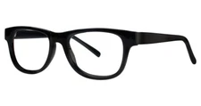 MODERN OPTICAL UNITE UNISEX PLASTIC EYEGLASSES 51-17-140 BLACK W/ SOFT CASE