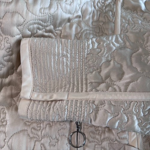 ELIZABETH AND JAMES Daisy Silk Satin Asian Inspired Quilted Jacket Beige Ivory S - Picture 10 of 14