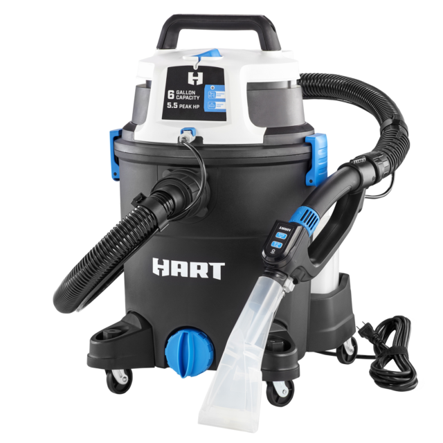 3-In-1 Heavy Duty Shop Vac Wet/Dry Shampoo Vacuum Cleaner With 6 Gallon Tank