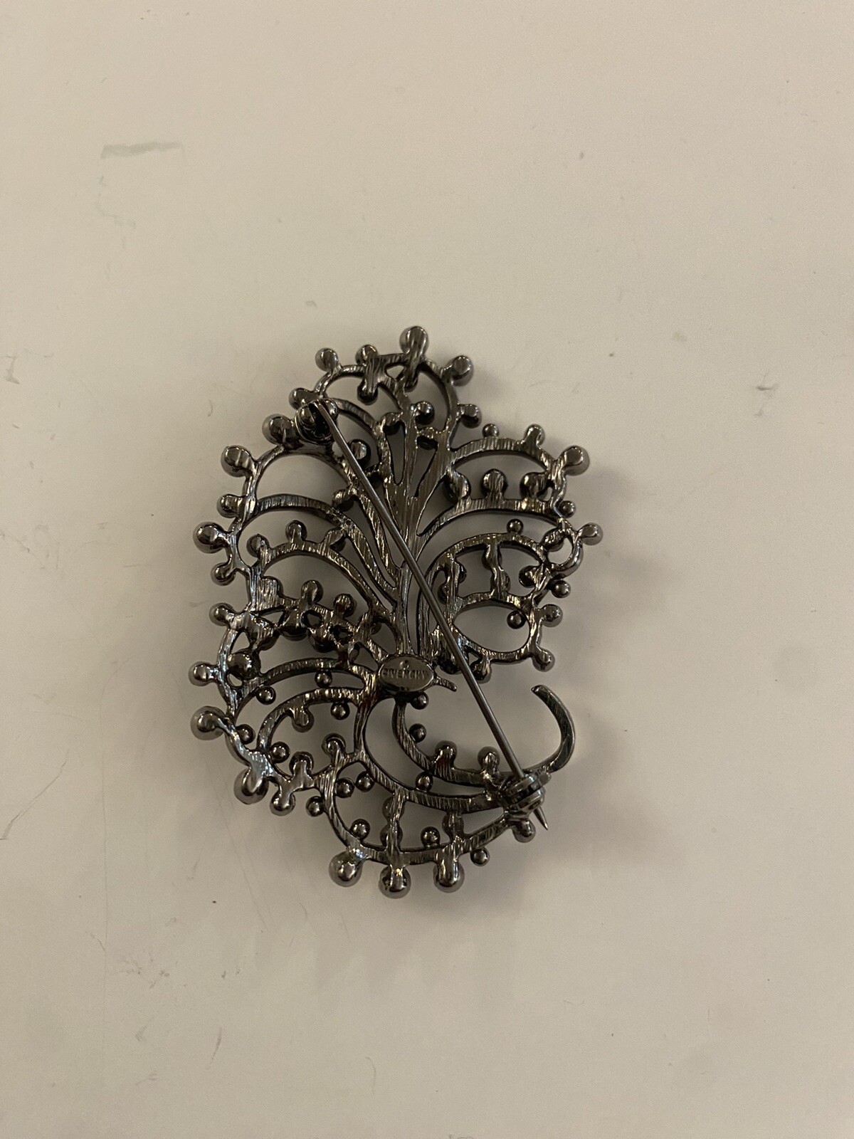 Signed Givenchy Silver Tone Pin Brooch - Beautifu… - image 3