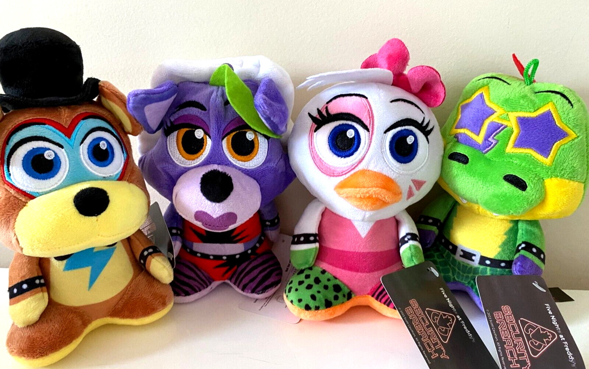 Five Nights at Freddy FNAF Security Breach Plush Set of 4 Toys 7-8