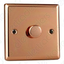 Varilight Polished Copper Switches & Sockets with Black Inserts