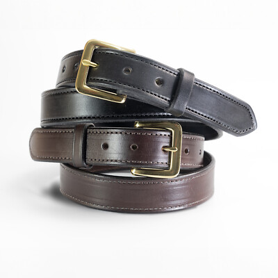 Amish Handcrafted  Leather Belt, Beautiful, Timeless, Strong,  1 1/4 in wide