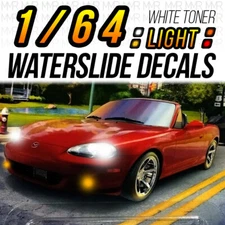 1/64 Scale '04 Mazda Miata NB Head Tail Light WaterSlide Decals for Hot