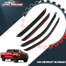 OEM 2007-2013 Chevy Silverado In-Channel Smoke Window Visor Rain Guard Deflector