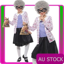 Girls Gangsta Granny Costume Book Week Grandma 100 Days Of School Fancy Dress