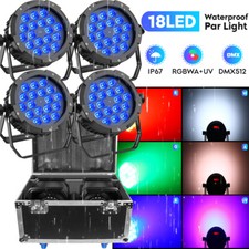 IP67 Waterproof Par Light 270W RGBWA UV DMX DJ Garden Club Stage Lighting w/Case