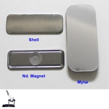 100 Sets Professional Rectangle Nd. Magnetic Button Shell Mylar Magnetic 25x70mm