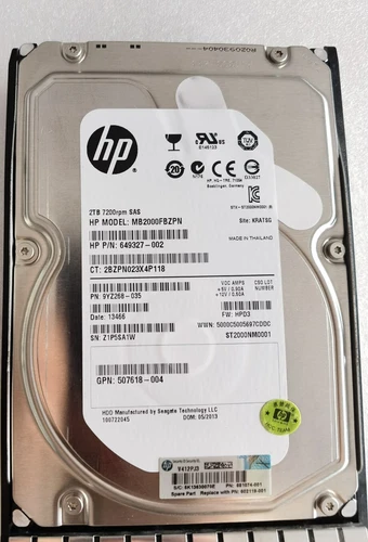 AW590A 602119-001 For HP M6612 2TB 6G SAS 7.2K RPM LFF 3.5 HDD - Picture 1 of 3