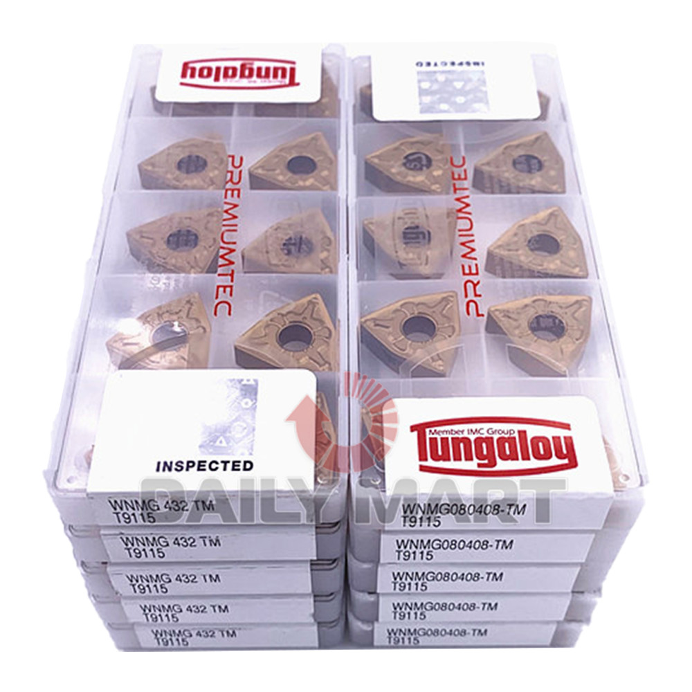 10PCS/New In Box TUNGALOY WNMG080408-TM T9115 WNMG432-TM Carbide Inserts