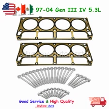 Cylinder Head Gaskets Head Bolts For 97-04 Hummer GMC Chevy Buick 4.8 5.3 5.7L