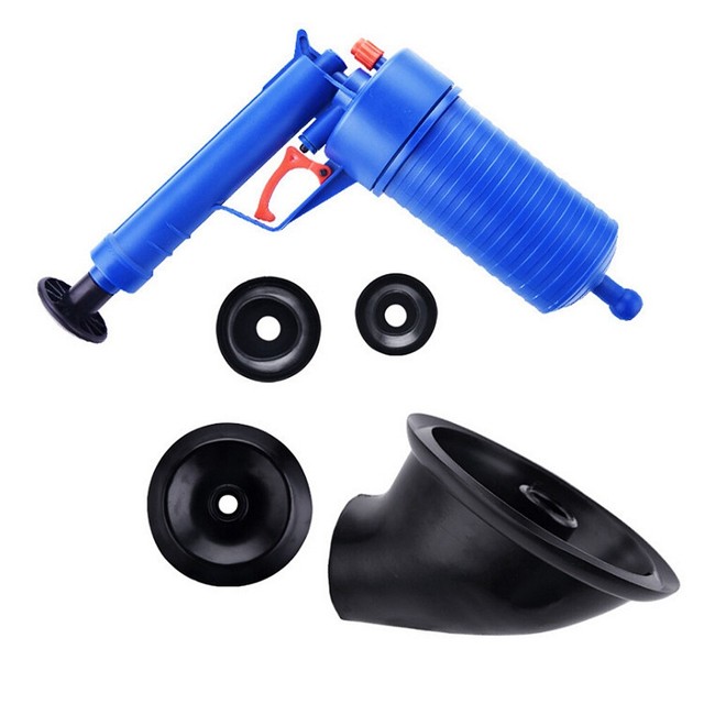 Air Power Drain Blaster Gun Sewer Toilet Bathroom Kitchen Clogging