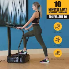Upgrade Whole Body Vibration Machine Exercise Platform Crazy Fit Massager