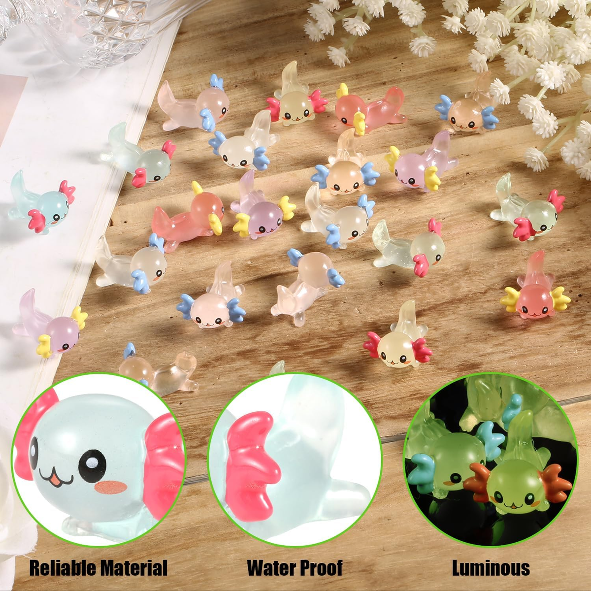 15 Peças De Resina Luminosa Mini Elephant Glow In The Dark  Jm