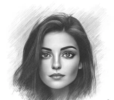 Printable Girl Sketch , Instant download Women Poster for Wall decor