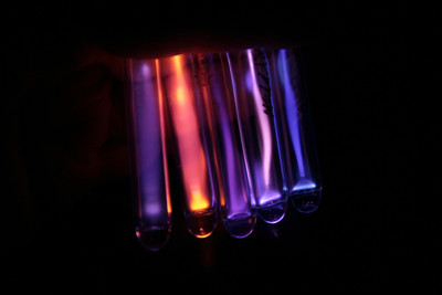 Noble Gas Set Helium Neon Argon Krypton Xenon - Element Sample Ampoules 10 mm OD