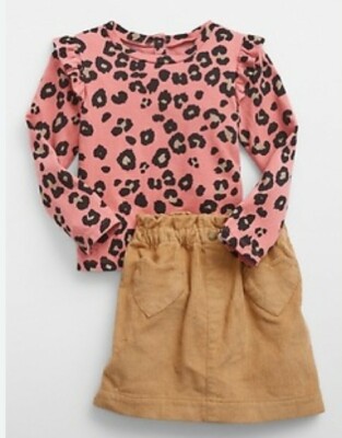 Baby Gap Factory Corduroy Skirt Set Sz 0-3 Months Two-piece Set