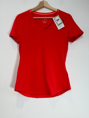 Reebok T-Shirt Speedwick Fitnessstudio Training Laufen Oberteil Größe Medium 12-14 orange