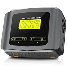 LiPo Battery Charger Dual RC Charger Discharger Large Screen 10A Fast Balance...