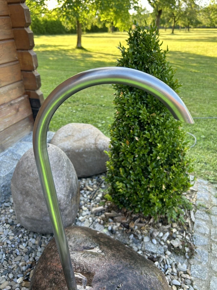 Brunnen-Einlauf aus Edelstahl 22mm, Wasserspeier,Wasserhahn,Zierbrunnen,Auslauf - Bild 2 von 4