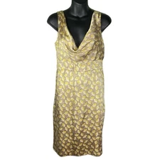 Festive Diane Von Furstenberg Silk Sleeveless Floral Midi Dress Women’s Yellow