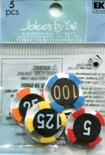 Casino Chips, scrapbook 3D embellishment Jolee's by You JJHB003