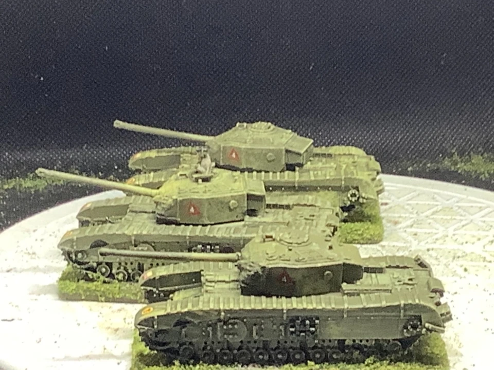 Tanque Prince negro británico pintado de 15 mm Plt (3 tanques) Foto 2 de 4