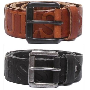 guess men's leather belt