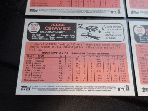 2015 Topps Heritage Baseball PICK 20 COMPLETE YOUR SET LOT Near Mint See List!!! - Picture 14 of 14