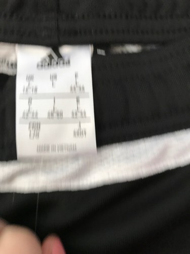 Adidas AdultsUnisex Size Large Black White Casual Sweatpants - Picture 3 of 3