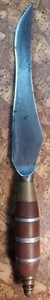 vintage Carbon Steel Butcher Knife VGC+ sturdy 9 inch blade Persian Style