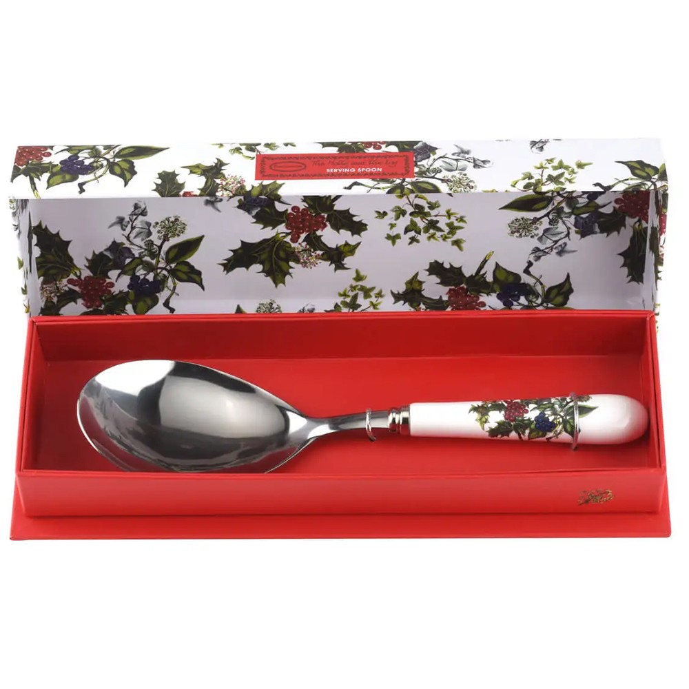 Portmeirion The Holly & The Ivy Large Serving Spoon Stainless Steel Porcelain