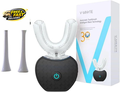 Adults Auto Brush Ultrasonic U-Shaped Toothbrush   360° Teeth Cleaning, Hands-Fr