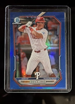 2026 Bowman-Chrome Prospects Aidan Miller #BCP-49 Blue Reptilian Refractor (RC)