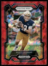 2024 Panini Prizm Draft Picks Prizms Red Ice #106 Riley Leonard - FB