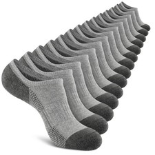 Heatuff No Show Cushioned Socks Men, Low Cut Athletic Socks for Men, Non Slip...