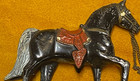 Antique Minature Diecast Cast Black Horse W/ Parade Saddle LOOK 4 1/4" by 3 1/2" — photo 9