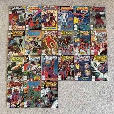 Marvel Comics West Coast Avengers #42 43 44 45-62 Full Vision Quest Arc 1989