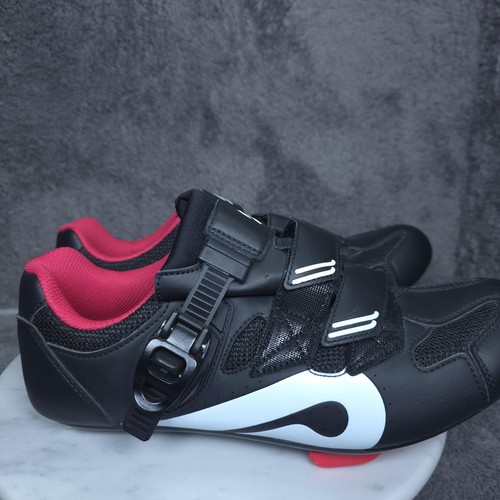 Peloton Cycling Shoes Mens 42 Black Red Indoor Spin Bike Clipless Cleats